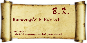 Borovnyák Kartal névjegykártya